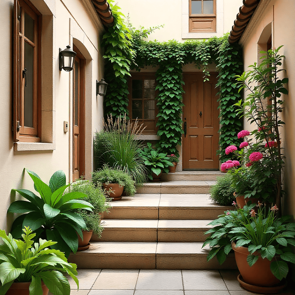 Terraced garden overview